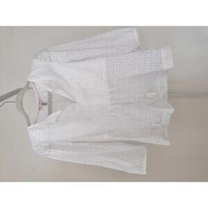 Size 6 White Boho Top